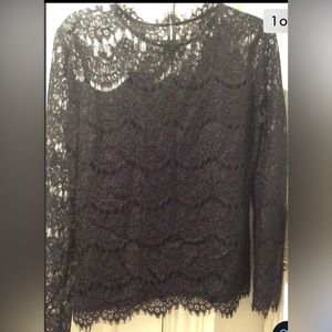 NET Long Sleeve Lace Blouse Size 8